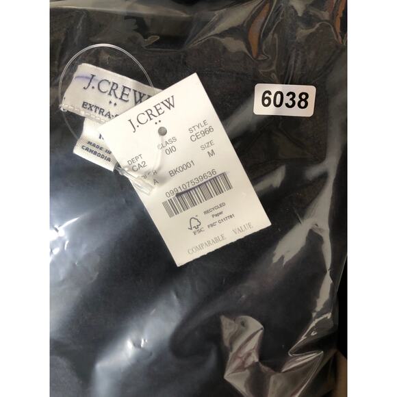 J. Crew Factory Polo Sweater Extra Soft Yarn Black NWT M - Picture 9 of 9